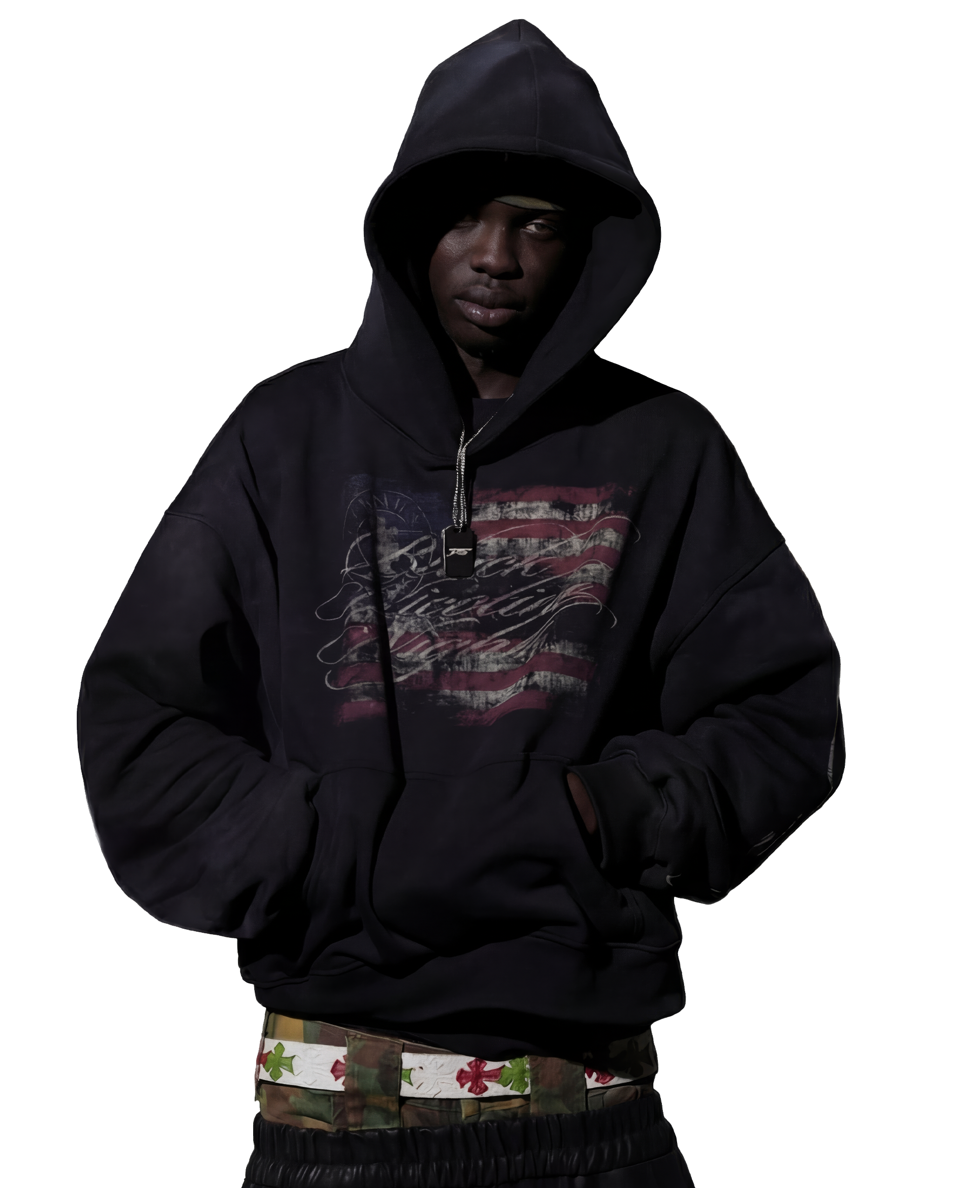 NICOTINE FADED BLACK HOODIE